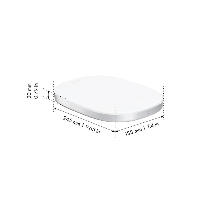 Bild 4 för ZWILLING Enfinigy, Elektronisk køkkenvægt, 10 kg, 1 g, Sølv, Hvid, Plast, Glas