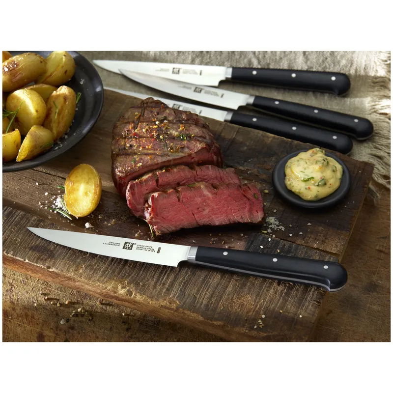 Bild 2 för Zwilling Twin Steak Set 4 st Knivar med Slät Slipbar Egg