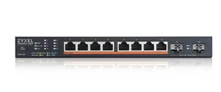 Produktfoto för Zyxel XMG1915 Series XMG1915-10EP - Switch - hanterat, NebulaFLEX-moln - L3 Lite - smart - 8 x 100/1000/2.5G (PoE++) + 2 x Gigabit SFP / 10 Gigabit SFP+ - rackmonterbar - PoE++ (130 W)